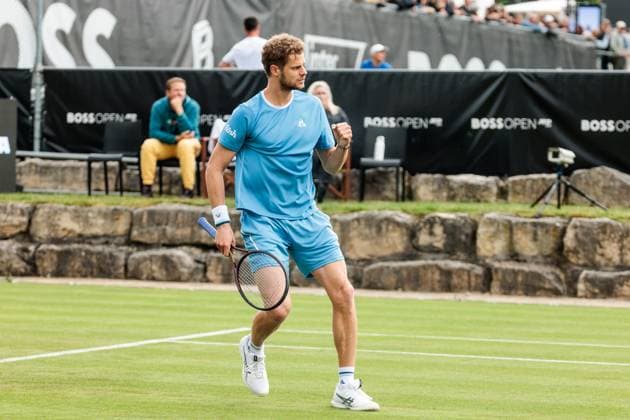 BOSS OPEN ATP250; 07.06.2025 Yannick Hanfmann (GER) jubelt im Match gegen Max Wiskandt (GER) BOSS OPEN ATP250; Stuttgart, Tennisclub Weissenhof am 07.06.2025 Copyright: xBEAUTIFULxSPORTS Wunderlx
