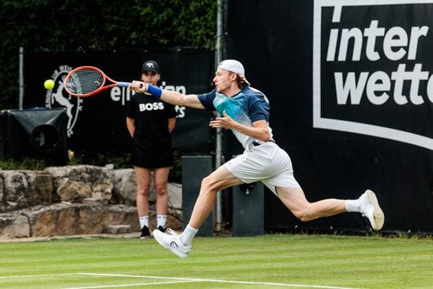 BOSS OPEN ATP250; 07.06.2025 Max Wiskandt (GER) im Match gegen Yannick Hanfmann (GER) BOSS OPEN ATP250; Stuttgart, Tennisclub Weissenhof am 07.06.2025 Copyright: xBEAUTIFULxSPORTS Wunderlx