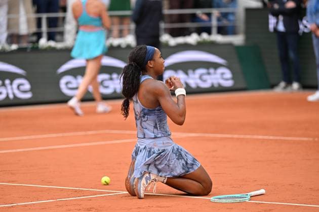 Coco Gauff beats Sabalenka to win French Open title PARIS, FRANCE - JUNE 7: Coco Gauff of US celebrates after winning against Aryna Sabalenka (not seen) during the Women s Singles final match on Day 14 of the 2025 French Open at Court Philippe-Chatrier in Paris, France on June 7, 2025. Burak Akbulut Anadolu Paris France. Editorial use only. Please get in touch for any other usage.  Copyright: x2025xAnadoluxBurakxAkbulutx