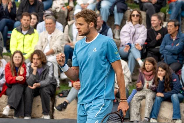 Yannick Hanfmann ball nach einem Punktgewinn die Faust, Max Wiskandt vs. Yannick Hanfmann, Tennis, ATP, Tennis Herren Turnier, Boss-Open, Court No. 1, Qualifikation, 07.06.2025, Max Wiskandt vs. Yannick Hanfmann, Tennis, ATP-Turnier, Boss-Open, Court No. 1, Qualifikation, 07.06.2025, Stuttgart Copyright: xEibner-Pressefoto EdwardxCheungx EP_ECG