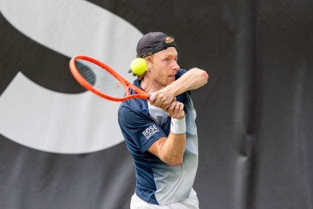 Rueckhandschlag von Max Wiskandt, Max Wiskandt vs. Yannick Hanfmann, Tennis, ATP, Tennis Herren Turnier, Boss-Open, Court No. 1, Qualifikation, 07.06.2025, Max Wiskandt vs. Yannick Hanfmann, Tennis, ATP-Turnier, Boss-Open, Court No. 1, Qualifikation, 07.06.2025, Stuttgart Copyright: xEibner-Pressefoto EdwardxCheungx EP_ECG