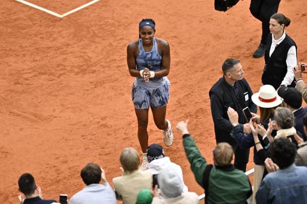 2025 Roland-Garros - Day 14 PARIS, FRANCE - JUNE 7: Coco Gauff of US celebrates after winning against Aryna Sabalenka (not seen) during the Women s Singles final match on Day 14 of the 2025 French Open at Court Philippe-Chatrier in Paris, France on June 7, 2025. Burak Akbulut Anadolu Paris France. Editorial use only. Please get in touch for any other usage.  Copyright: x2025xAnadoluxBurakxAkbulutx