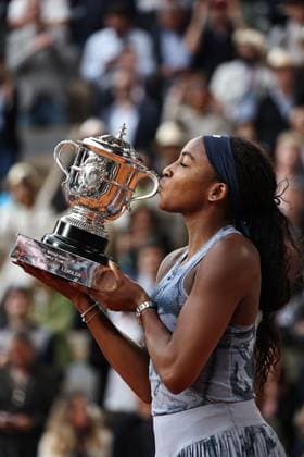 Coco Gauff, USA, after womens final of 2025 French Open at Roland Garros, Paris, 07 06 2025; -