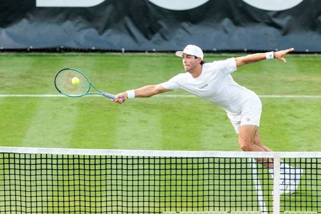 BOSS OPEN ATP250; 07.06.2025 Tristan Boyer (USA) im Match gegen Duje Ajdukovic (CRO) BOSS OPEN ATP250; Stuttgart, Tennisclub Weissenhof am 07.06.2025 Copyright: xBEAUTIFULxSPORTS Wunderlx