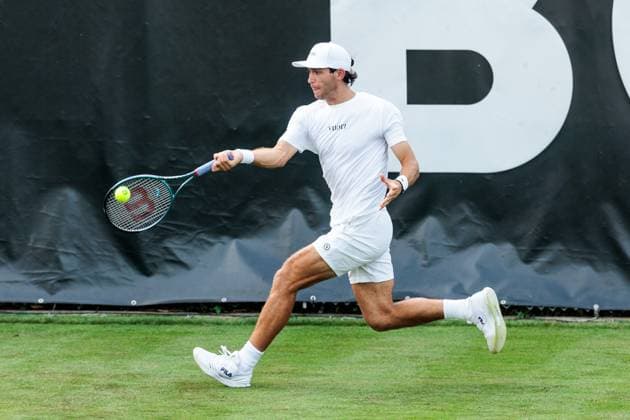 BOSS OPEN ATP250; 07.06.2025 Tristan Boyer (USA) im Match gegen Duje Ajdukovic (CRO) BOSS OPEN ATP250; Stuttgart, Tennisclub Weissenhof am 07.06.2025 Copyright: xBEAUTIFULxSPORTS Wunderlx