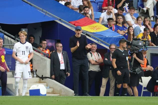 Spain - FIFA World Cup, WM, Weltmeisterschaft, Fussball 2026 European Qualifier - Andorra vs England - 07 06 2025 SPAIN, BARCELONA, JUNE 07. Thomas Tuchel Manager of England during the FIFA World Cup 2026 European Qualifier Group K football match between Andorra and England at RCDE Stadium on June 07, 2025 in Barcelona, Spain. Photo by Manuel Blondeau AOP.Press Barcelona RCDE Stadium Catalunya Spain Copyright: x ManuelxBlondeau AOP.Pressx 20250607 012