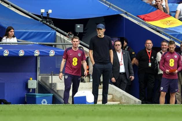Andorra v England 2026 FIFA World Cup, WM, Weltmeisterschaft, Fussball Qualifier 07 06 2025. Group K Thomas Tuchel of England during the 2026 FIFA World Cup Qualifier match between Andorra and England at RCDE Stadium, Barcelona, Spain on 7 June 2025. Editorial use only , Copyright: xNigelxKeenex PSI-22232-0060