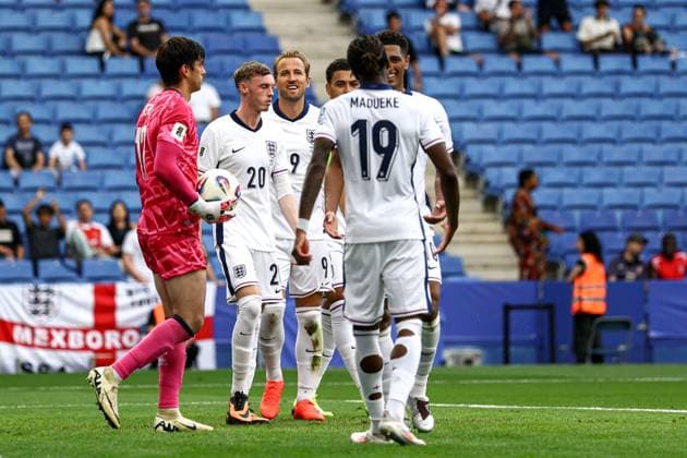 Andorra v England 2026 FIFA World Cup, WM, Weltmeisterschaft, Fussball Qualifier 07 06 2025. Group K Goal 0-1 Harry Kane (9) of England scores a goal and celebrates during the 2026 FIFA World Cup Qualifier match between Andorra and England at RCDE Stadium, Barcelona, Spain on 7 June 2025. Editorial use only , Copyright: xNigelxKeenex PSI-22232-0070