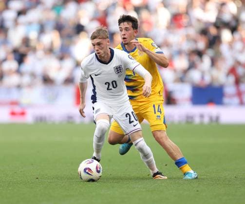 June 7, 2025, Sabadell, Barcelona, Spain: Barcelona Spain 07.06.2025 Aron Rodrigo (Andorra) and Cole Palmer ( England) battle for the ball during the European Qualifiers between Andorra and England at RCDE Stadium on 07 June 2025 in Barcelona. Sabadell Spain - ZUMAu50_ 20250607_zsp_u50_084 Copyright: xXavixUrgelesx