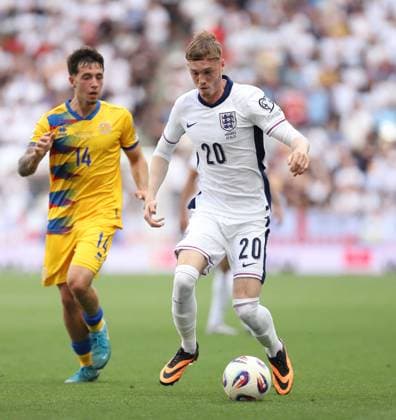 June 7, 2025, Sabadell, Barcelona, Spain: Barcelona Spain 07.06.2025 Aron Rodrigo (Andorra) and Cole Palmer ( England) battle for the ball during the European Qualifiers between Andorra and England at RCDE Stadium on 07 June 2025 in Barcelona. Sabadell Spain - ZUMAu50_ 20250607_zsp_u50_047 Copyright: xXavixUrgelesx