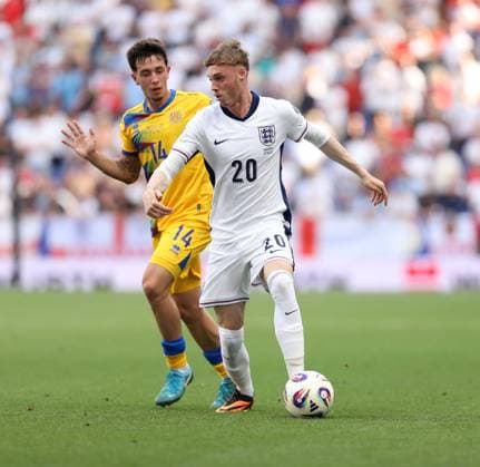 June 7, 2025, Sabadell, Barcelona, Spain: Barcelona Spain 07.06.2025 Aron Rodrigo (Andorra) and Cole Palmer ( England) battle for the ball during the European Qualifiers between Andorra and England at RCDE Stadium on 07 June 2025 in Barcelona. Sabadell Spain - ZUMAu50_ 20250607_zsp_u50_026 Copyright: xXavixUrgelesx