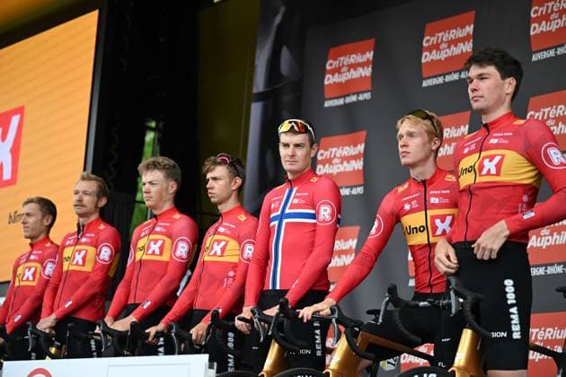 08-06-2025 Criterium Du Dauphine Libere; Tappa 01 Domerat - Montlucon; 2025, Uno X Mobility; Hoelgaard, Markus; Domerat; 