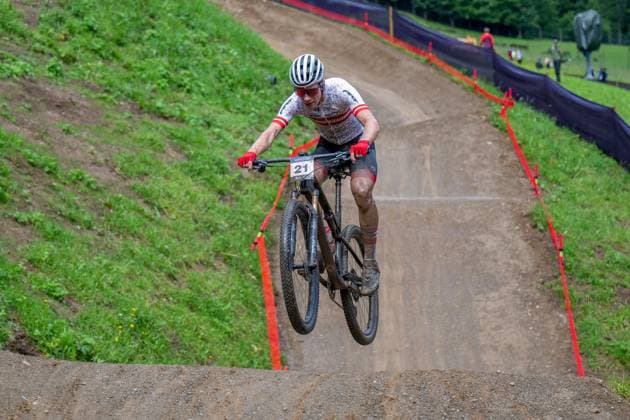 MOUNTAINBIKE - UCI MTB World Series LEOGANG,AUSTRIA,08.JUN.25 - CYCLING, MOUNTAIN BIKE - UCI Mountainbike World Cup, Cross-Country Olympic. Image shows Julius Scherrer (AUT).  GEPAxpictures xWolfgangxKofler