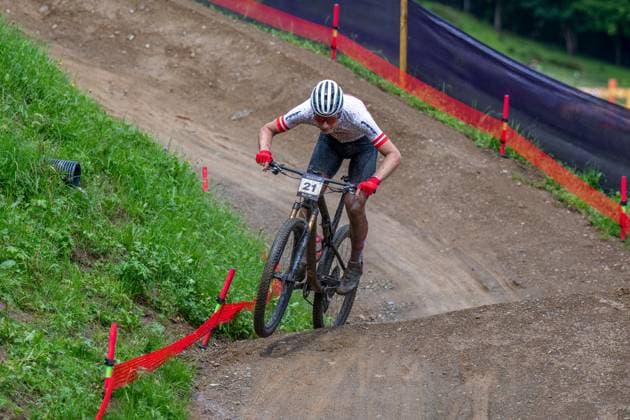 MOUNTAINBIKE - UCI MTB World Series LEOGANG,AUSTRIA,08.JUN.25 - CYCLING, MOUNTAIN BIKE - UCI Mountainbike World Cup, Cross-Country Olympic. Image shows Julius Scherrer (AUT).  GEPAxpictures xWolfgangxKofler