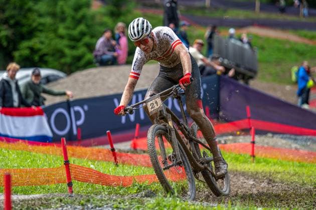 MOUNTAINBIKE - UCI MTB World Series LEOGANG,AUSTRIA,08.JUN.25 - CYCLING, MOUNTAIN BIKE - UCI Mountainbike World Cup, Cross-Country Olympic. Image shows Julius Scherrer (AUT).  GEPAxpictures xWolfgangxKofler