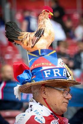 FOOTBALL : The UEFA Nations League third place play-off football match between Germany and France in Stuttgart, southwestern Germany on June 8, 2025. Ambiance avec des supporters de France  Copyright: xElyxandroxCEGARRAx