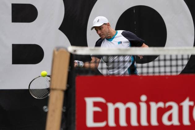 Konzentrierter Vorhandschlag von James Duckworth, James Duckworth vs. Nikolos Bassilaschwili, Tennis, ATP, Tennis Herren Turnier, Boss-Open, Court No. 1, Colosseum, Qualifikation, 08.06.2025, James Duckworth vs. Nikolos Bassilaschwili, Tennis, ATP-Turnier, Boss-Open, Court No. 1, Colosseum, Qualifikation, 08.06.2025, Stuttgart Copyright: xEibner-Pressefoto EdwardxCheungx EP_ECG