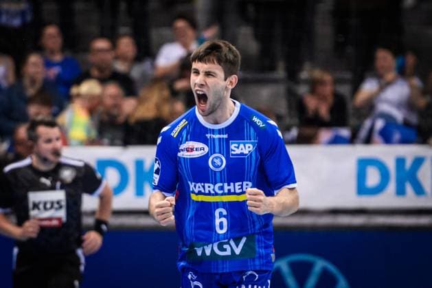 Daniel Fernandez (TVB Stuttgart, 06) - Jubel GER, TVB Stuttgart - SC DHfK Leipzig, DAIKIN HBL, Handball, Bundesliga, 34. Spieltag, Spielzeit 2024 2025, 08.06.2025 GER, TVB Stuttgart - SC DHfK Leipzig, DAIKIN HBL, Handball, Bundesliga, 34. Spieltag, Spielzeit 2024 2025, 08.06.2025 Stuttgart Copyright: xSandyxDinkelackerx EP_SDR
