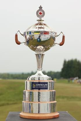 RBC Canadian Open CALEDON, ONTARIO-JUNE 8 The Canadian Open trophy is displayed on the first tee during the final round of the RBC Canadian Open at TPC Toronto at Osprey Valley in Caledon, Ontario, Canada on Sunday, June 8, 2025. Caledon Ontario United States  Copyright: xJorgexLemusx originalFilename:lemus-rbccanad250608_npGdo.jpg