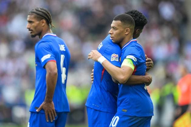 Fußball, Nations League, 20250608, Deutschland - Frankreich. Im Bild Frankreich Torjubel bejubelt Jubel Tor 0:1. Stuttgart Stuttgart Arena Baden Württemberg Deutschland Copyright: Passion2Press MarkusxFischerx