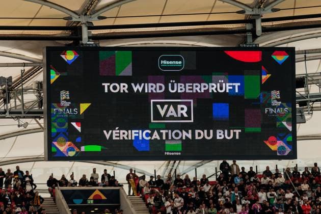 UEFA Nations League Finals: Deutschland - Frankreich; 08.06.2025 Tor wird überprüft - Bildschirm UEFA Nations League Finals: Spiel um Platz 3 Deutschland - Frankreich; Stuttgart, Arena Stuttgart am 08.06.2025 Copyright: xBEAUTIFULxSPORTS Wunderlx