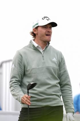 RBC Canadian Open 2025 - Final Round CALEDON, CANADA - JUNE 8 : Rasmussen Hojgaard of Denmark looks on after hitting his tee shot on the 1st hole during the final round of the RBC Canadian Open 2025 at TPC Toronto at Osprey Valley in Caledon, Ontario, Canada on June 8, 2025. Mert Alper Dervis Anadolu Caledon Canada. Editorial use only. Please get in touch for any other usage.  Copyright: x2025xAnadoluxMertxAlperxDervisx