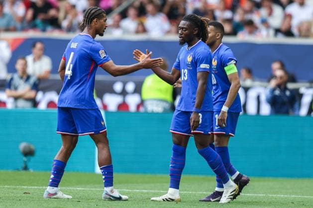UEFA Nations League Finals 2025 Germany Spiel um Platz 3 Deutschland - Frankreich am 08.06.2025 in der Stuttgart Arena in Stuttgart Torjubel zum 0:2 durch Michael Olise ( Frankreich )