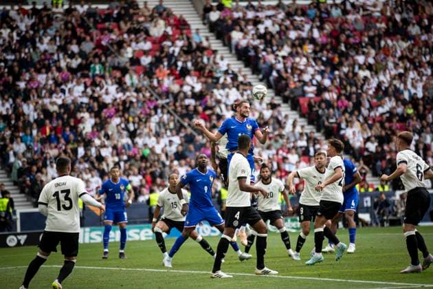 FOOTBALL : The UEFA Nations League third place play-off football match between Germany and France in Stuttgart, southwestern Germany on June 8, 2025. Adrien Rabiot 14  Copyright: xElyxandroxCEGARRAx