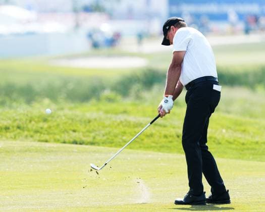 June 8, 2025, Madison, Wisconsin, USA: STEVE STRICKER of the United States hits an iron on the first hole during the final round of the 2025 American Family Insurance Championship at TPC Wisconsin in Madison, Wis. Madison USA - ZUMAb262 20250608_znp_b262_026 Copyright: xJeffxM.xBrownx