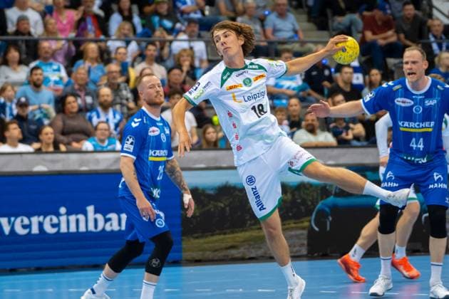 Handball I Herren I Saison 2024-2025 I Bundesliga I 34. Spieltag I TVB Stuttgart - SC DHfK Leipzig I 08.06.2025 Staffan Peter (18, SC DHfK Leipzig) im Wurf Stuttgart Porsche Arena Baden-Württemberg Deutschland Copyright: xLobeca MaxxPetershansx