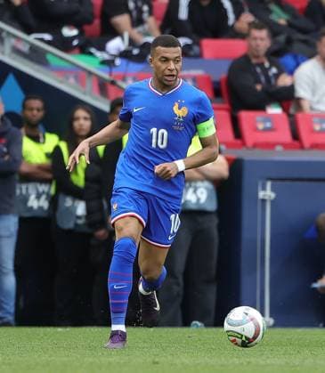 08.06.2025, Nations League, Deutschland vs Frankreich, Stuttgart Football Arena, Fussball im Bild: Kylian Mbappe (Frankreich)