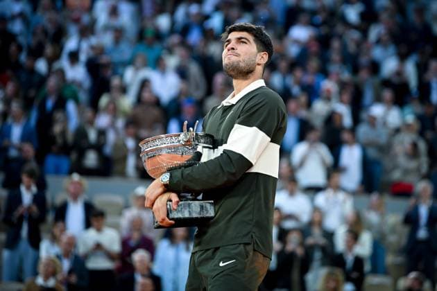 Carlos Alcaraz remporte la finale face à Jannik Sinner - Internationaux de tennis de Roland-Garros, Finale Hommes 8 juin - Carlos Alcaraz wins the final against Jannik Sinner in 5 sets - Roland Garros International Championship Men s Final June 8 445687 2025-06-08 Paris France  Copyright: xLionelxGuericolas MPPx STAR_445687_119