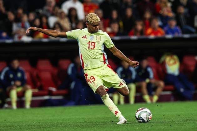 Fussball, UEFA Nations League Finals Saison 2024 2025 Final Four - Finale Portugal - Spanien 08.06.2025, Munich Football Arena Lamine Yamal (Spanien, 19) München Munich Football Arena (Allianz Arena) Bayern Deutschland