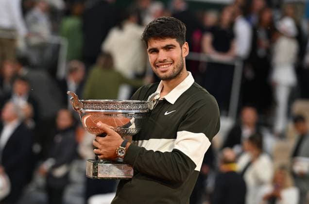2025 Roland Garros Mens Final Winner : Carlos Alcaraz (ESP) Runner Up Jannik Sinner (ITA)