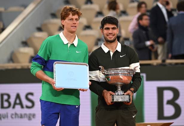 2025 Roland Garros Mens Final Winner : Carlos Alcaraz (ESP) Runner Up Jannik Sinner (ITA)