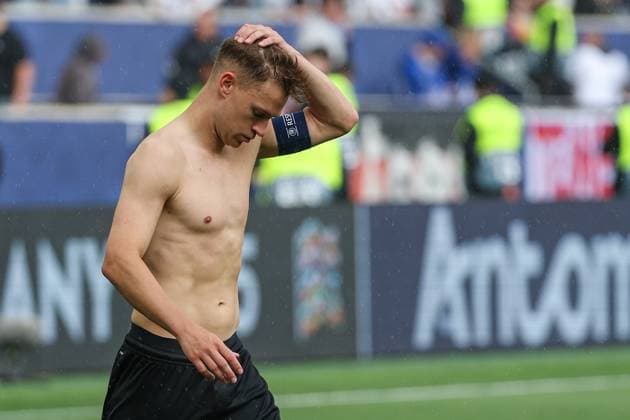 UEFA Nations League Spiel um Platz 3 - 24 25 - Deutschland - Frankreich am 08.06.2025 in der MHP Arena in Stuttgart Joshua Kimmich (Deutschland 6) unzufrieden, enttäuscht, enttaeuscht, niedergeschlagen
