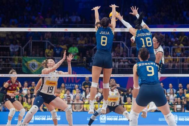 Brazil x Italy RIO DE JANEIRO, RJ - 08.06.2025: BRAZIL X ITALY - Italy& 39;s women& 39;s volleyball team beats Brazil and wins 3-0 at Maracanazinho in Rio de Janeiro, RJ, this Sunday (08). (Photo: Letycia Miller Fotoarena) x2751240x  LetyciaxMiller