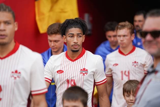 Canada vs. Ukraine International Friendly, Länderspiel, Nationalmannschaft Nathan Saliba 19 of Canada during the International Friendly match between Canada and Ukraine at BMO Field. Final score Canada 4-2 Ukraine. on June 7, 2025 in Toronto, Canada. (Photo by Leonardo Ramirez Eyepix Group) Copyright: xLeonardoxRamirez xEyepixxGroupx LR_07062025_157835