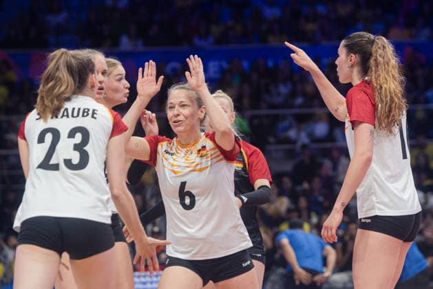 Czech Republic vs Germany RIO DE JANEIRO, RJ - 08.06.2025: CZECH REPUBLIC VS GERMANY - Germany& 39;s women& 39;s volleyball team beat the Czech Republic 3-1 at Maracanazinho in Rio de Janeiro, RJ, this Sunday (08). (Photo: Letycia Miller Fotoarena) x2751297x  LetyciaxMiller