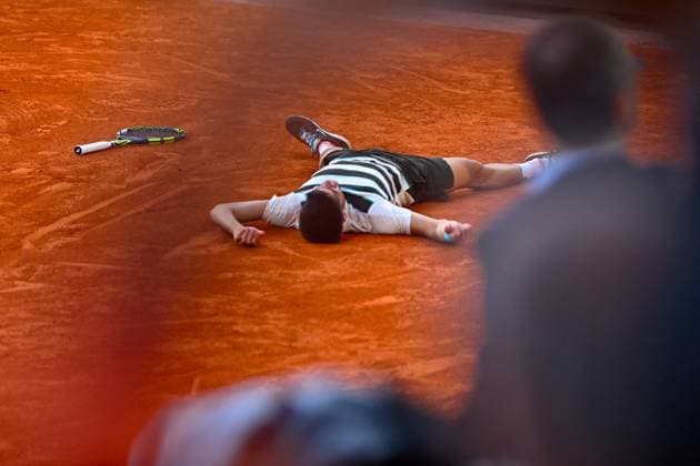 2025 French Open Mens Singles Final Carlos Alcaraz of Spain holds the Coupe des Mousquetaires trophy f ollowing his victory over Jannik Sinner of Italy in the Men s Singles Final match on Day Fifteen of the 2025 French Open at Roland Garros on June 08, 2025 in Paris, France. Photo by Franck Castel ABACAPRESS.COM Paris Ile-de-France France  Copyright: xCastelxFranck ABACAx