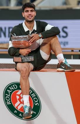 Roland Garros 2025 Carlos Alcaraz during Roland Garros 2025 tennis tournament in Paris France on 8 June 2025. Paris France  Copyright: xFotoxOlimpikx originalFilename:jastrzebowski-rolandga250608_npplZ.jpg