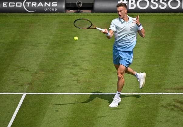 Jiri Lehecka CZE Aktion Tennis Herren BOSS Open ATP, Tennis Herren 500 Stuttgart 2025 Weissenhof BOSS Open ATP 500 Stuttgart 2025