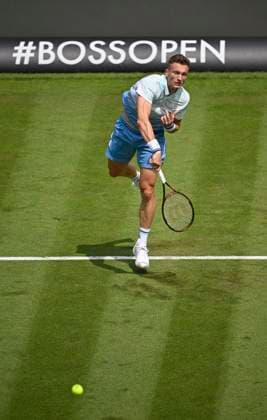 Jiri Lehecka CZE Aktion Tennis Herren BOSS Open ATP, Tennis Herren 500 Stuttgart 2025 Weissenhof BOSS Open ATP 500 Stuttgart 2025