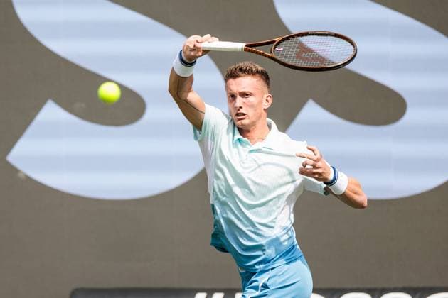 BOSS OPEN ATP250; 09.06.2025 Jiri Lehecka (CZE) im Match gegen Benjamin Bonzi (FRA) BOSS OPEN ATP250; Stuttgart, Tennisclub Weissenhof am 09.06.2025 Copyright: xBEAUTIFULxSPORTS Wunderlx
