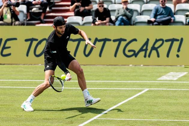 BOSS OPEN ATP250; 09.06.2025 Jacob Fearnley (GBR) im Match gegen Brandon Nakashima (USA) BOSS OPEN ATP250; Stuttgart, Tennisclub Weissenhof am 09.06.2025 Copyright: xBEAUTIFULxSPORTS Wunderlx