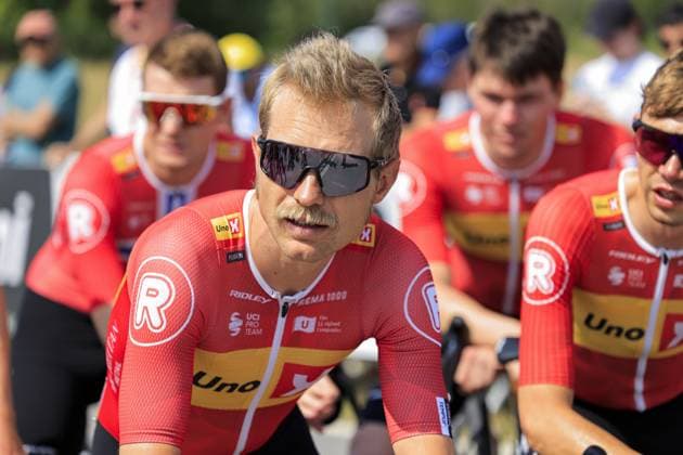 CORT Magnus, Uno-X Mobility, during the presentation Team, during the Criterium du Dauphine, Premilhat, Issoire - 06 09 2025 - Stage 2 - 204,6 km during Criterium du Dauphine 2025 - Stage 2, Street Cycling race in France, France, June 09 2025  Copyright: xStefanoxCavasino IPAxSportx xipa-agency.netx xx IPA_58826592 IPA_Agency_IPA58826592