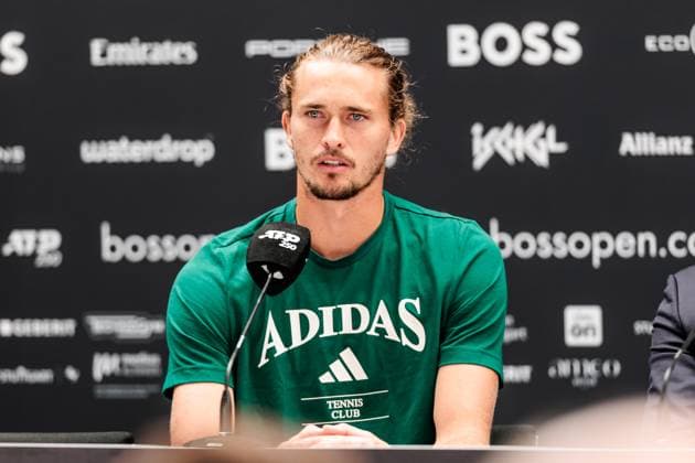 BOSS OPEN ATP250; 09.06.2025 Alexander Zverev (GER) während der Pressekonferenz BOSS OPEN ATP250; Stuttgart, Tennisclub Weissenhof am 09.06.2025 Copyright: xBEAUTIFULxSPORTS Wunderlx