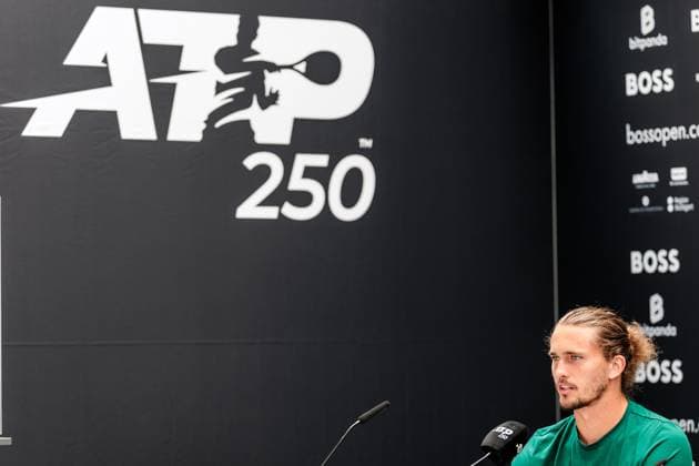 BOSS OPEN ATP250; 09.06.2025 Alexander Zverev (GER) während der Pressekonferenz BOSS OPEN ATP250; Stuttgart, Tennisclub Weissenhof am 09.06.2025 Copyright: xBEAUTIFULxSPORTS Wunderlx