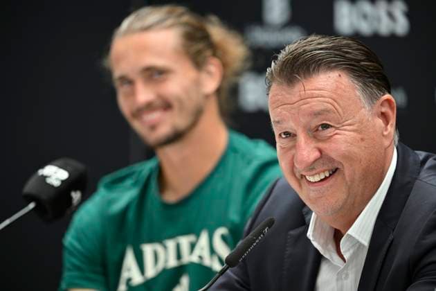 PK Pressekonferenz Alexander Zverev (GER) Turnierdirektor Edwin Weindorfer Tennis Herren BOSS Open ATP, Tennis Herren 250 Stuttgart 2025 Weissenhof BOSS Open ATP 250 Stuttgart 2025