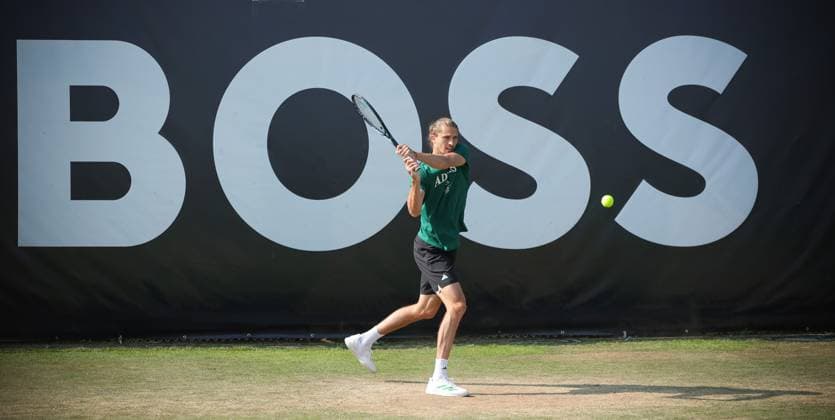 Sport Bilder des Tages Tennis, ATP-Turnier in Stuttgart, Alexander Zverev Training 08.06.2025,Nations League, Deutschland vs Frankreich , im Bild: Alexander Zverev (GER) erste Training bei Boss Open 2025